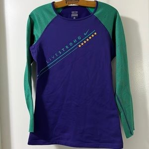 NIKE Pro Livestrong size small spandex long sleeved shirt